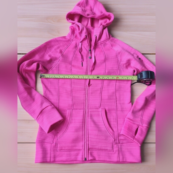 90 Degrees Florescent Pink Zip-Up Hoodie - Picture 5 of 8